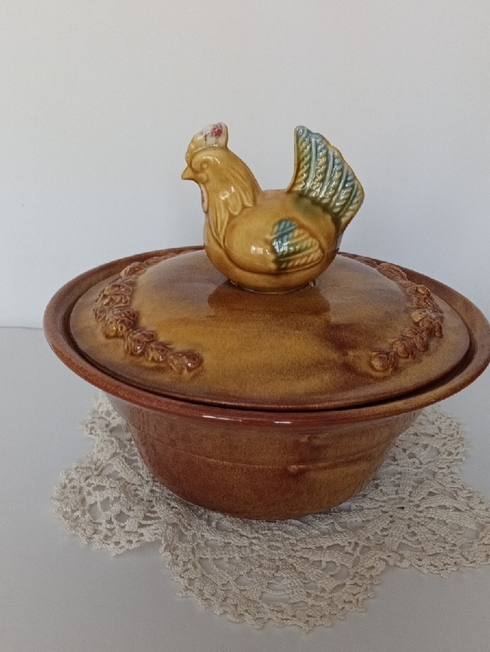 Vintage California Pottery Hen On Nest - Decorative Serveware